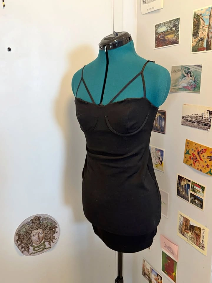 Black clubbing mini dress