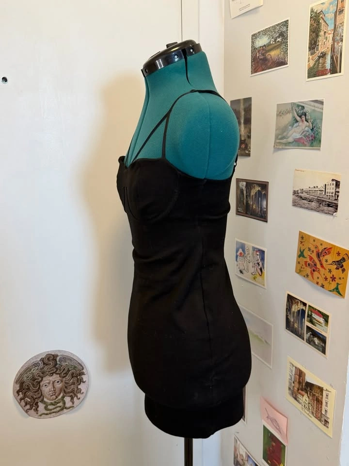 Black clubbing mini dress - photo 2