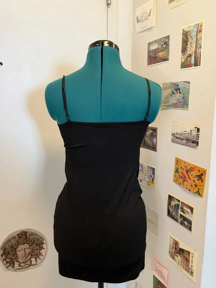 Black clubbing mini dress - photo 3