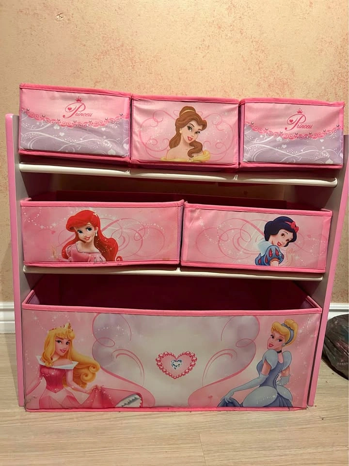 LIKE NEW Disney Princesses Storage Drawer Filling Cabinet