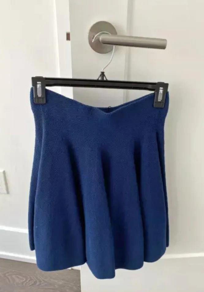 Kenzo Boiled Wool Black Skater Circle Skirt thumbnail