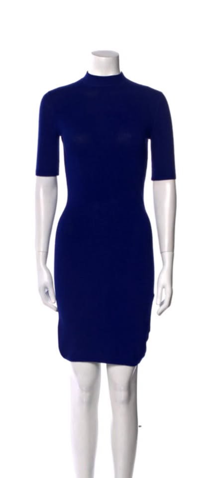 Alexander Wang Blue Knit Dress - Xs