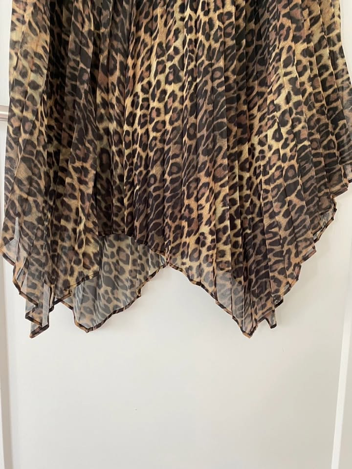 The Kooples Leopard Print Pleated Skirt - Size 1 (S) - photo 2
