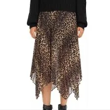 The Kooples Leopard Print Pleated Skirt - Size 1 (S) image indicator(7)