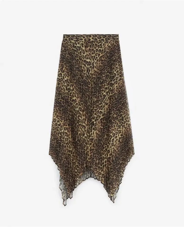 The Kooples Leopard Print Pleated Skirt - Size 1 (S) image indicator(8)