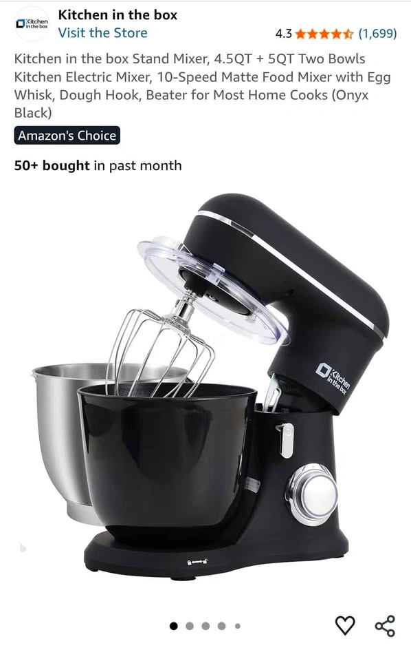 Stand Mixer in Onyx Black - Kitchen in the Box - photo 3