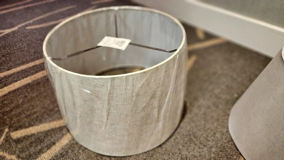 Textured Beige Lamp Shade