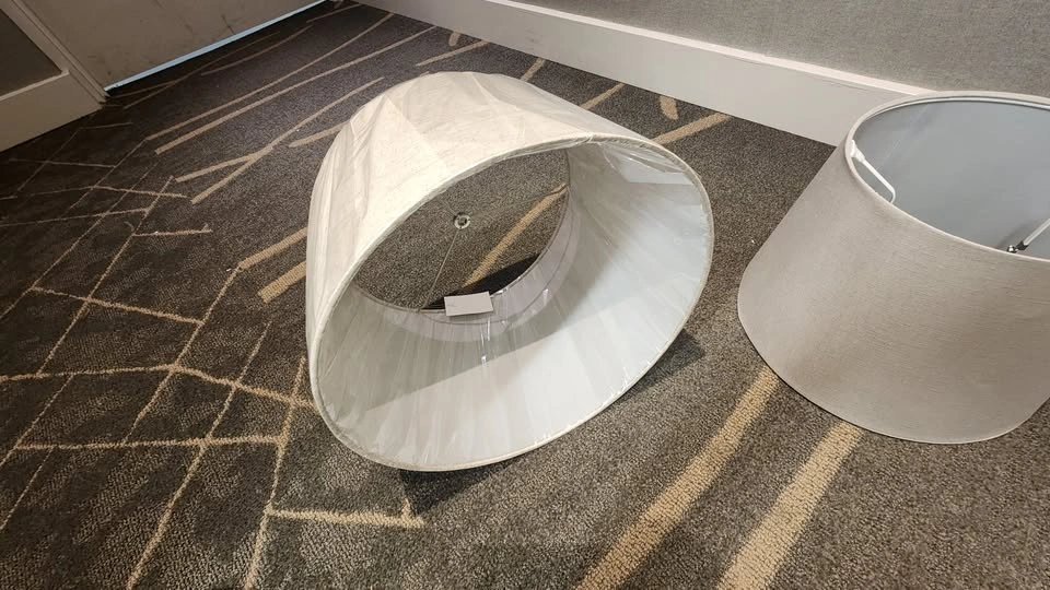 Textured Beige Lamp Shade - photo 2