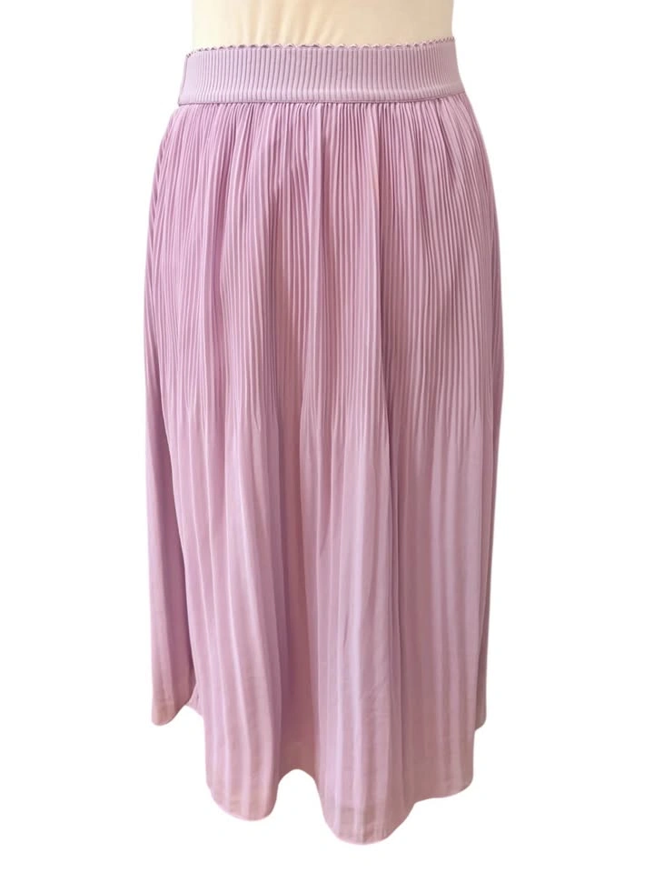 Naked Zebra Lavender Pleated Midi Skirt - Size Small - photo 2