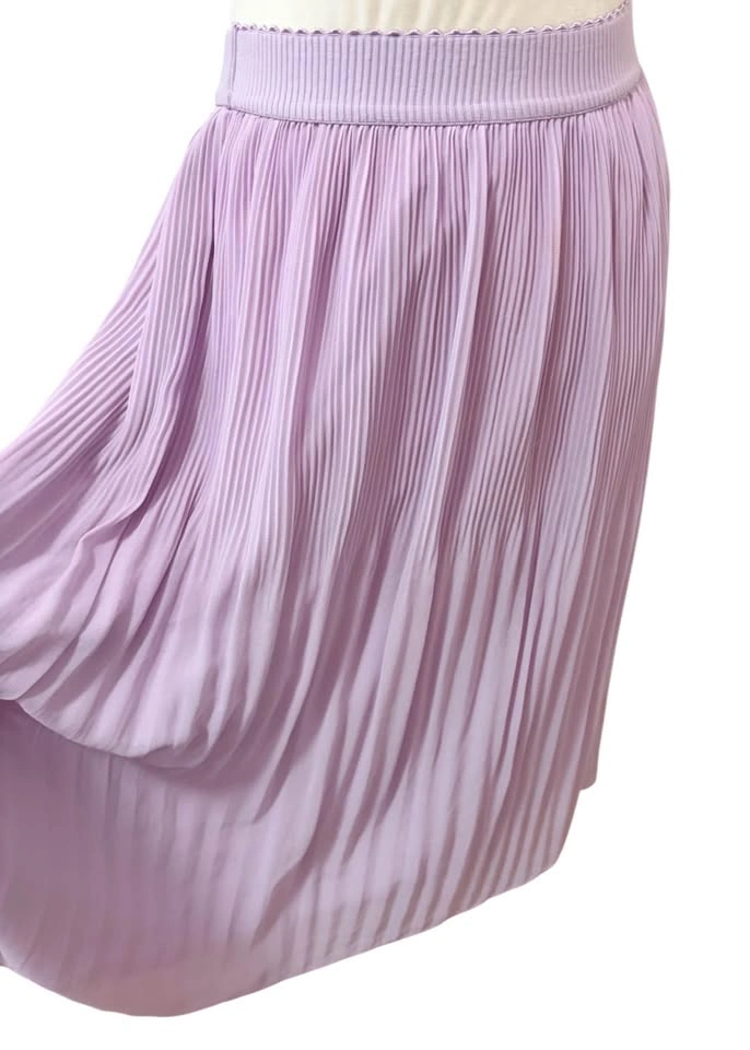 Naked Zebra Lavender Pleated Midi Skirt - Size Small - photo 3