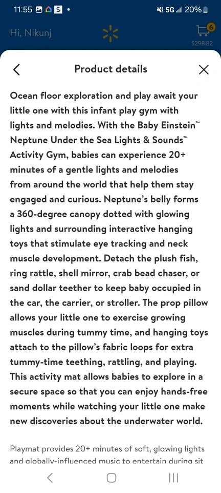Baby Einstein Neptune Under the Sea Activity Gym - photo 5
