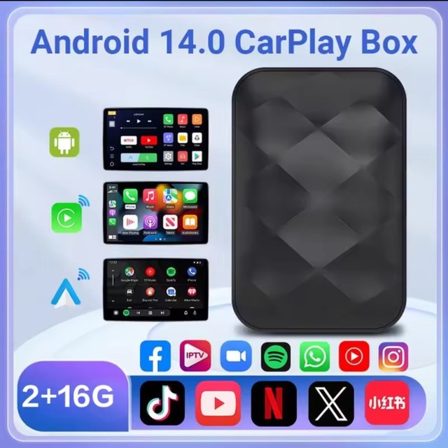Wireless CarPlay/Android Auto Adapter, Support Netflix/YouTube/