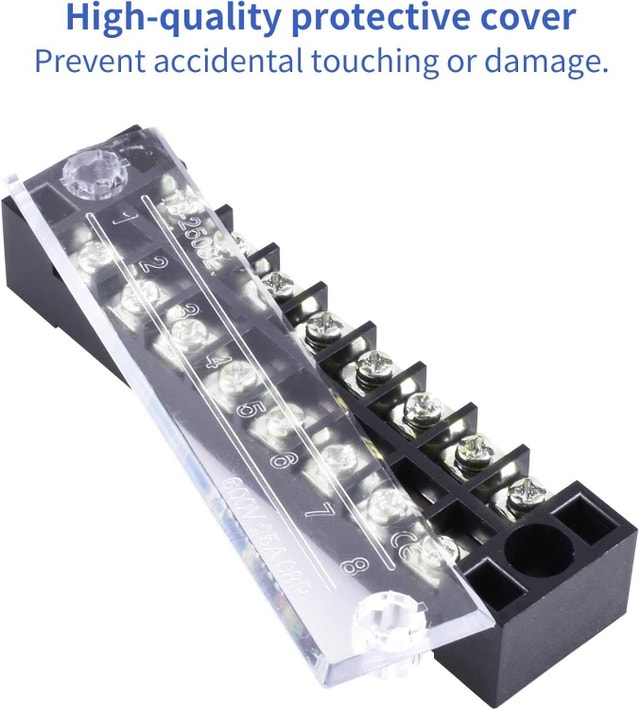 Wire Terminal Block 8 Position 25A 600V - photo 2