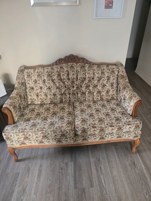 3-Piece Vintage Living Room Set - Solid Wood - photo 3