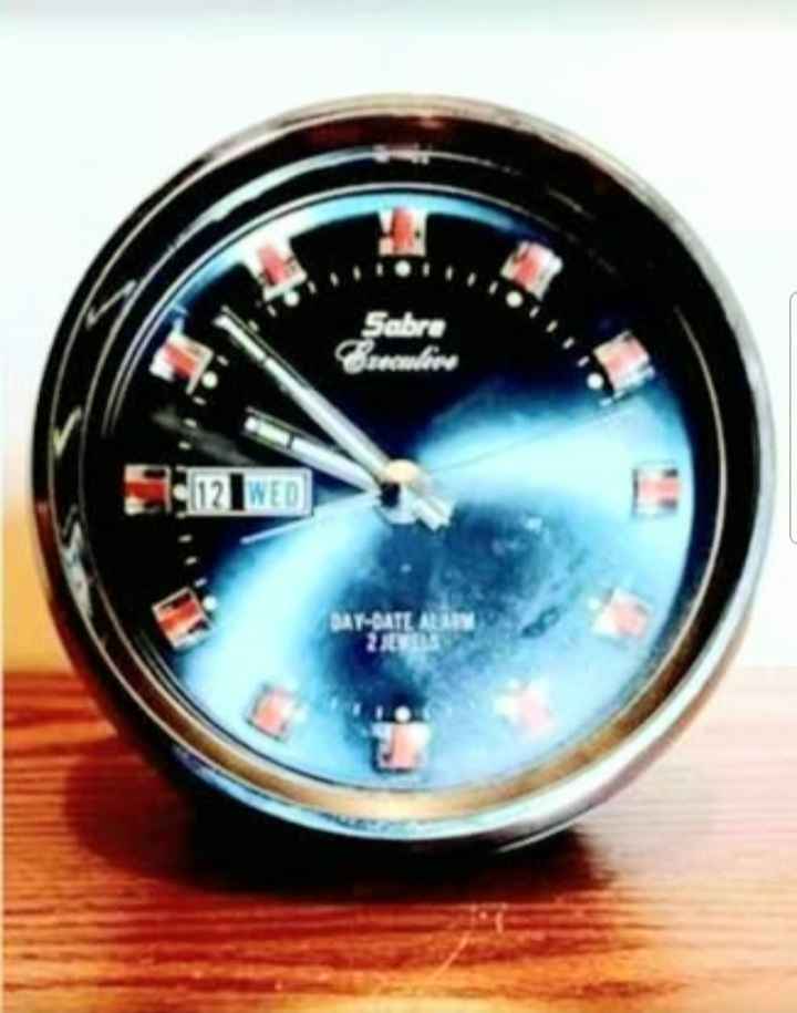 Unique Mid Century Sabre Executive Mechanical Alarm Clock - photo 5