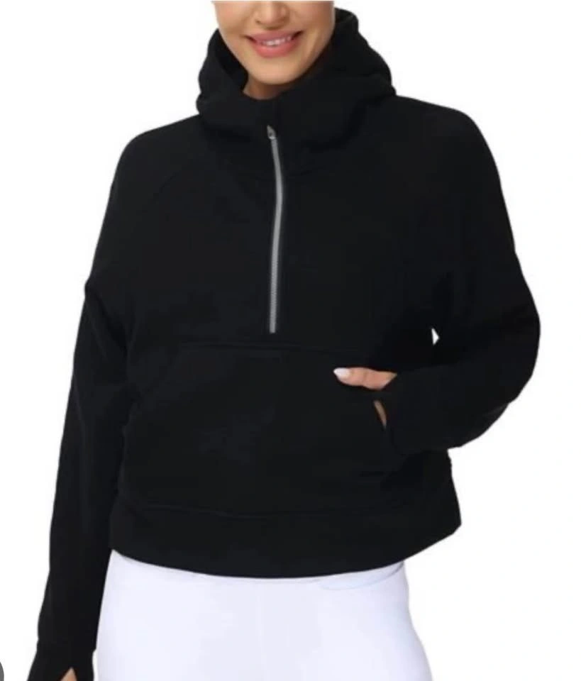 The Gym People Women's Black Half Zip Fleece Hoodie Size S - photo 2