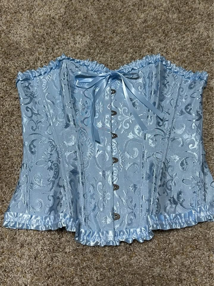 NEW Pastel Blue Corset Top Medium - photo 3