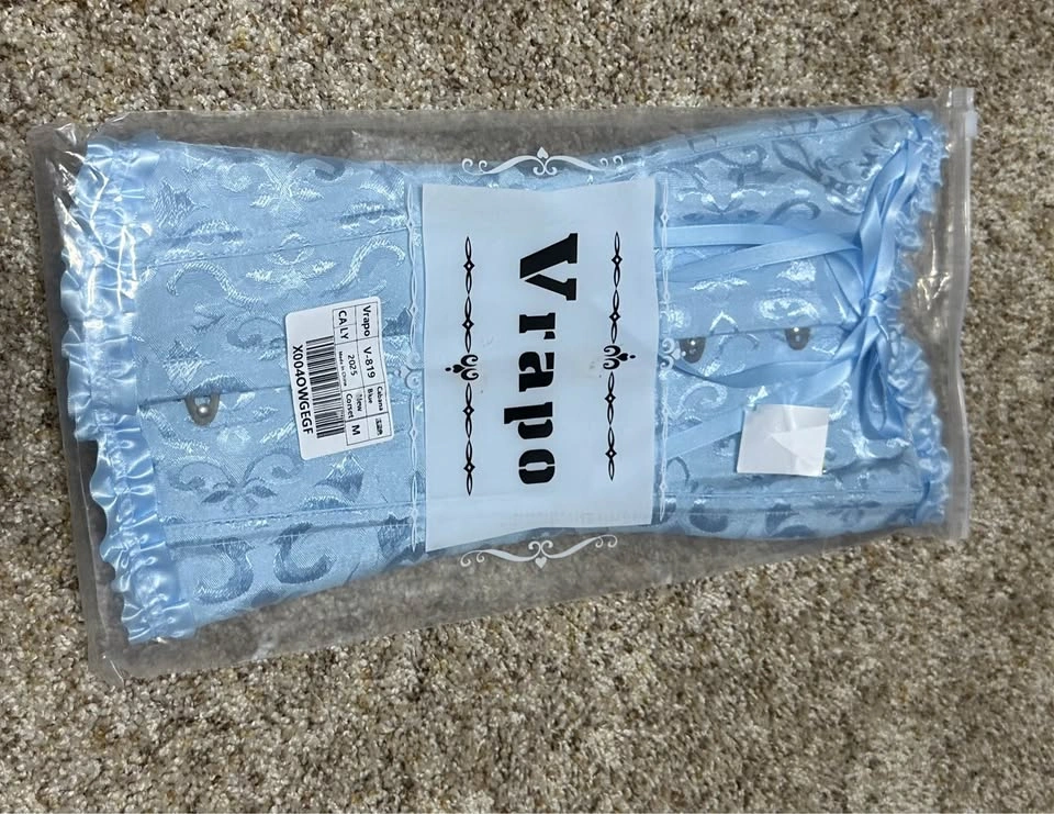 NEW Pastel Blue Corset Top Medium - photo 4