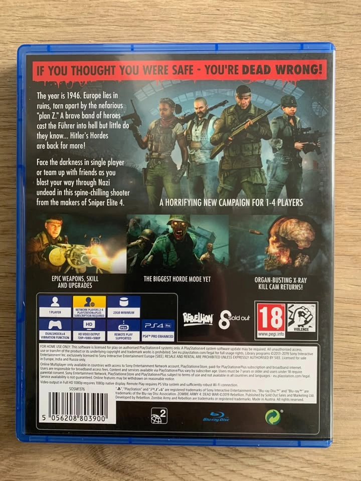 PS4 Rebellion Zombie Army 4: Dead War - photo 3