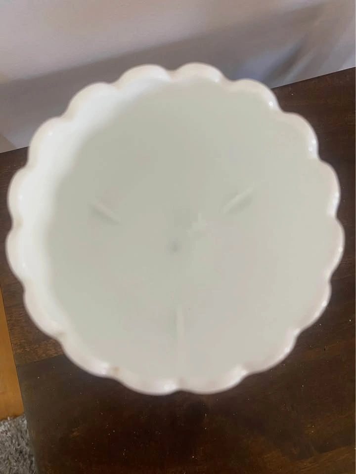 Vintage Indiana Milk Glass Compote/Goblet - Teardrop Pattern - photo 3
