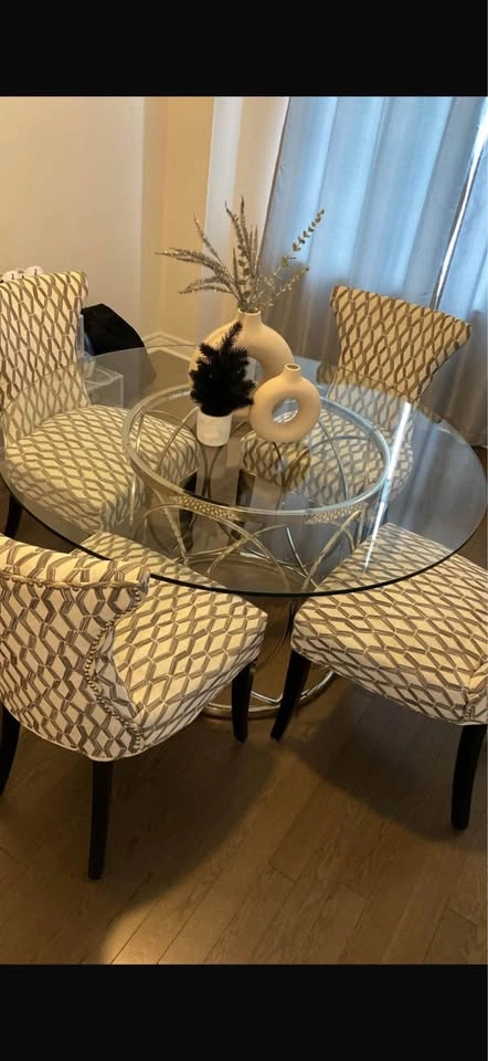 Modern Round Glass Dining Table - photo 2