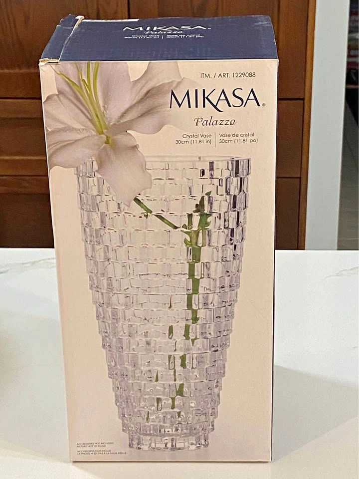 Mikasa Crystal Vase - 12" Tall