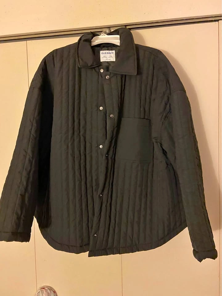Black Quilted Jacket Old Navy