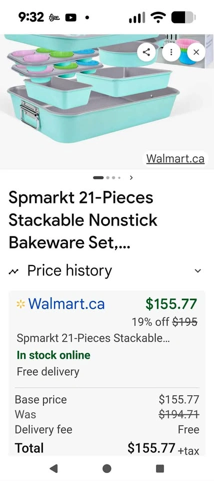 21 Pc Non-Stick Bakeware Set - Oven Safe