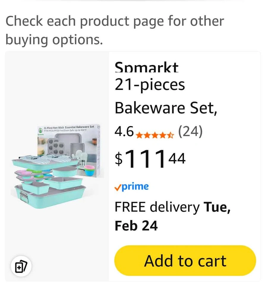 21 Pc Non-Stick Bakeware Set - Oven Safe - photo 2