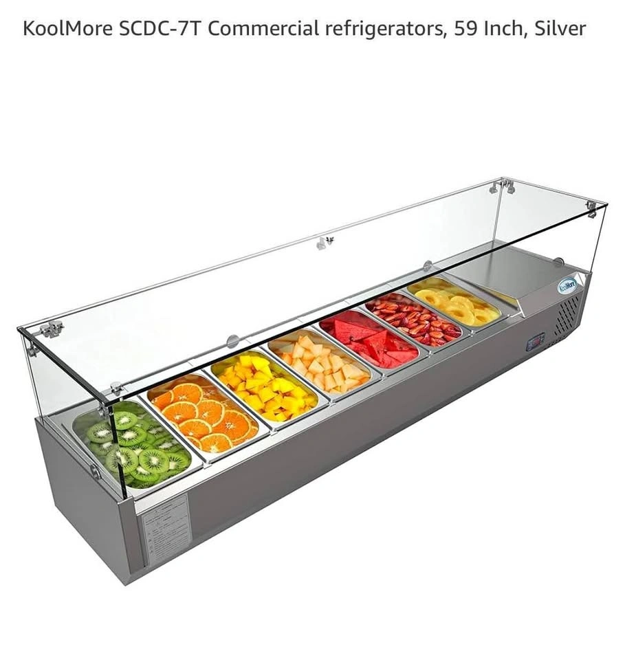 Commercial Refrigerator Table Top Salad Bar 59” Buffet