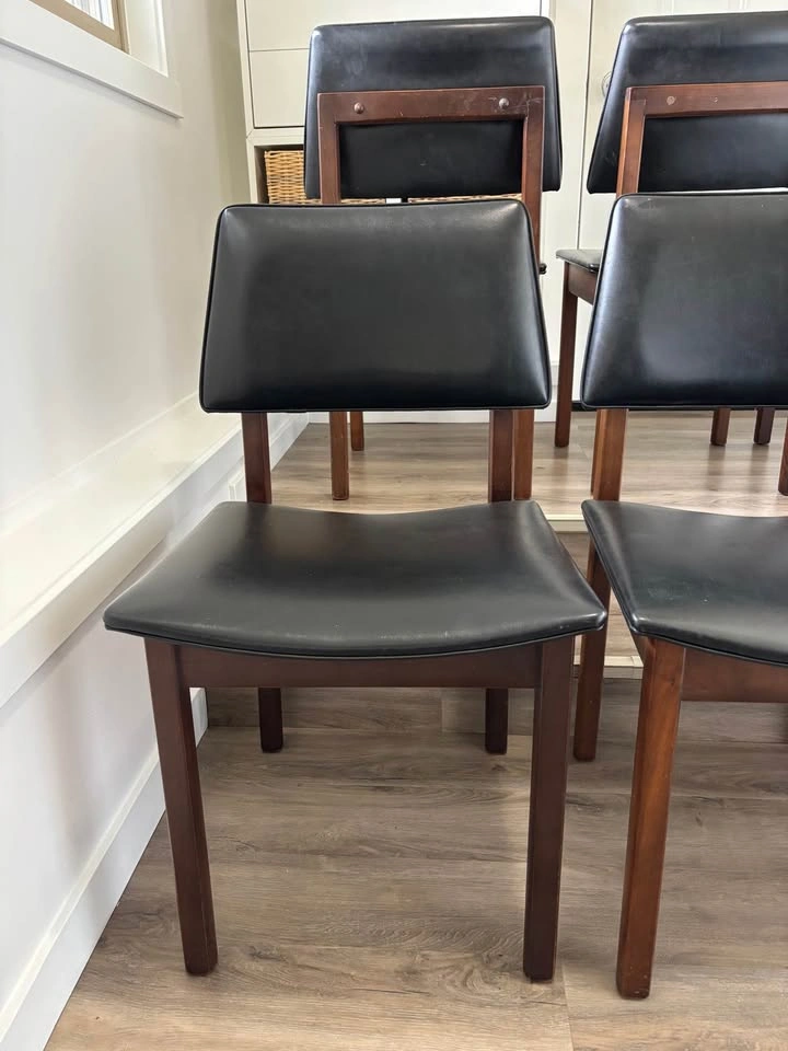 MCM Canadian Designer Honderich Walnut Dining Chairs - photo 2