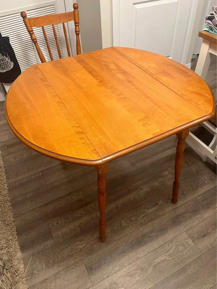 Vintage Drop Leaf Table & Chair Made in Canada