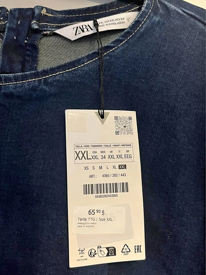 NWT Zara Denim Dress