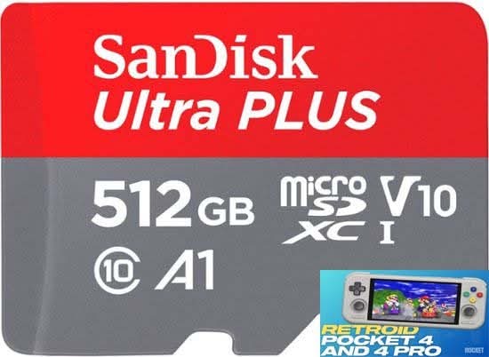 512gb sd game card for rg556 or retroid 4pro - photo 2
