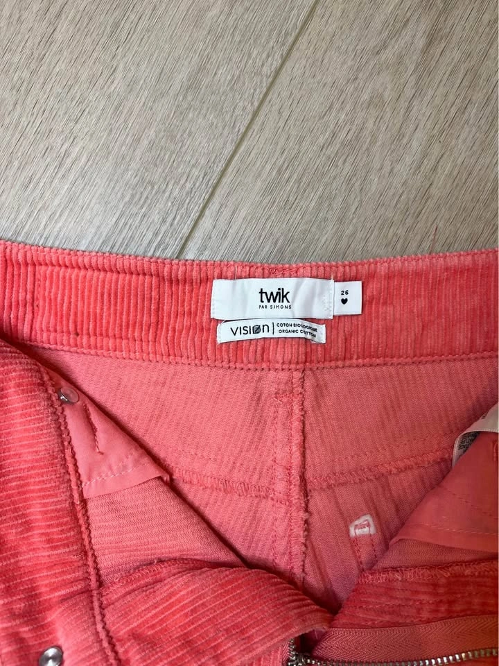 SIMONS Twik Coral Corduroy Pants Size 26 - photo 3
