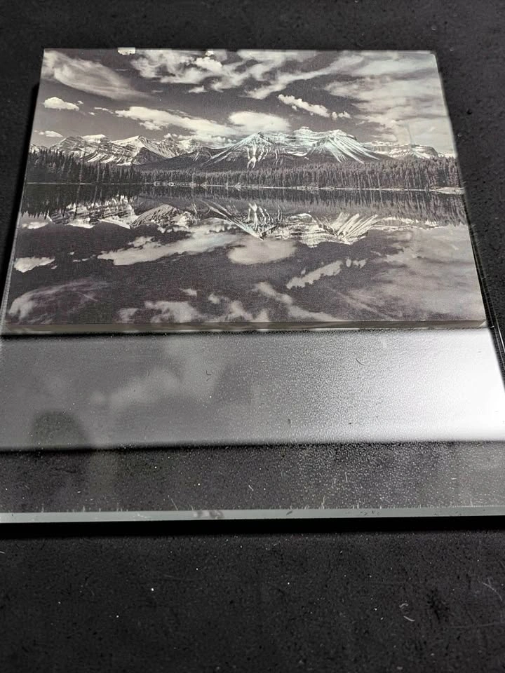 Black & White Mountain Landscape Canvas Print. 🖼️