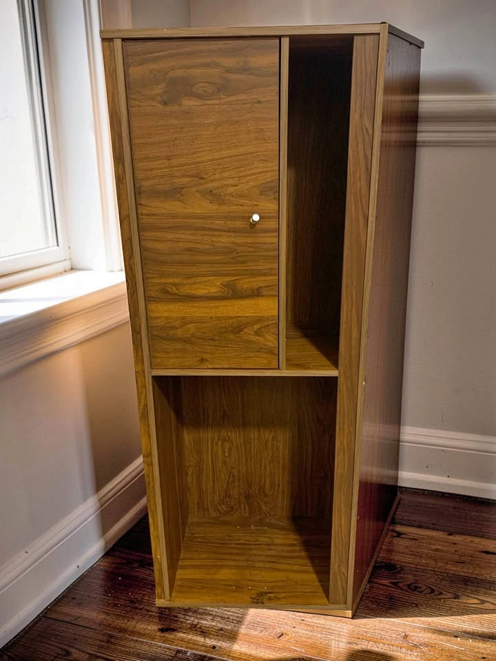 Mid-Century Modern Walnut Storage Tower