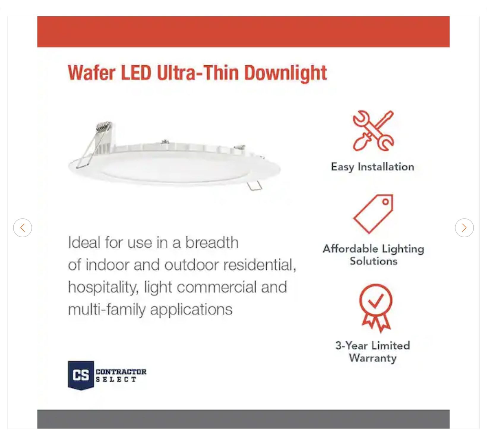 Contractor Select WF6 6 in. Canless LED Recessed Light Trim (6-P - photo 3