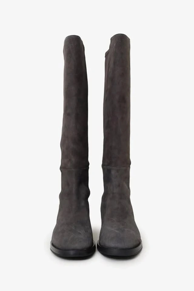 NEW Stuart Weitzman 50/50 Creer City Knee-high Grey Suede Boots - photo 2