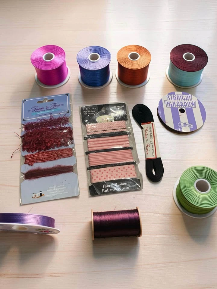 Colorful Assorted Ribbons & Thread - Crafting & Sewing - photo 4