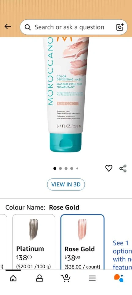 Brand new unopened Moroccan oil color depositing mask in rose go - photo 2