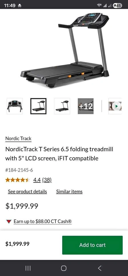 Like new - Nordictrac T6.5S treadmill