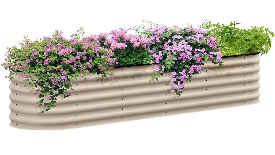 Galvanized Steel Raised Garden Bed - 8x2x1.5 FT