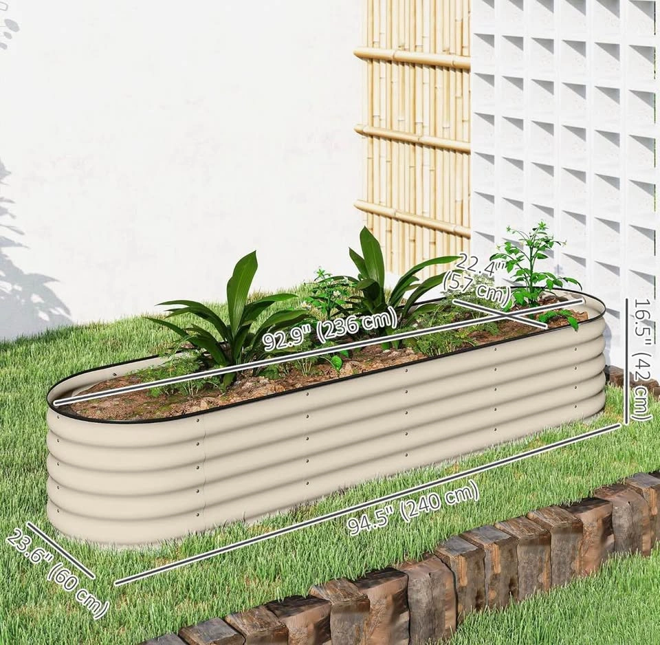 Galvanized Steel Raised Garden Bed - 8x2x1.5 FT - photo 3