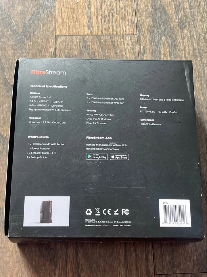 FibreStream M6 Wi-Fi 6 Router – AX1800 - photo 2