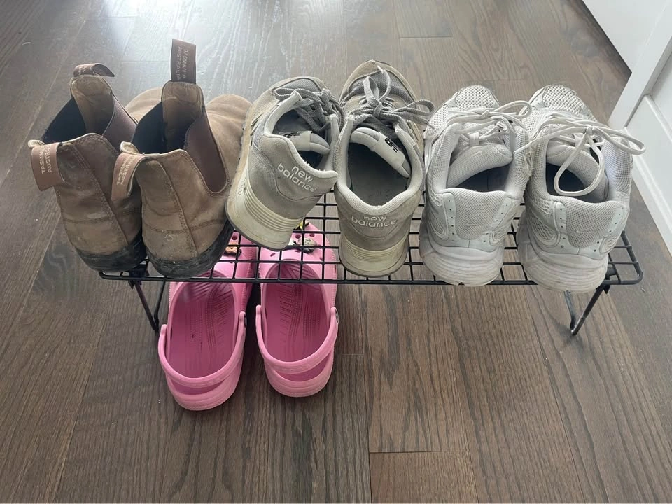 IKEA Shoe Rack / Metal Storage Shelf (Black) - photo 2