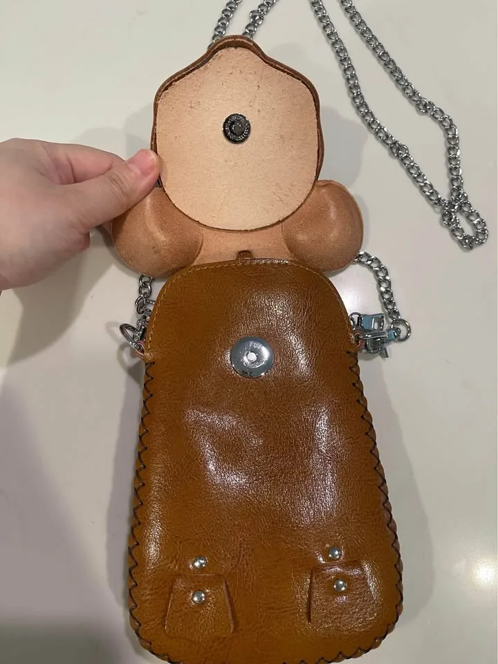 Vintage Mickey Mouse real calf Leather Crossbody Bag image indicator(2)