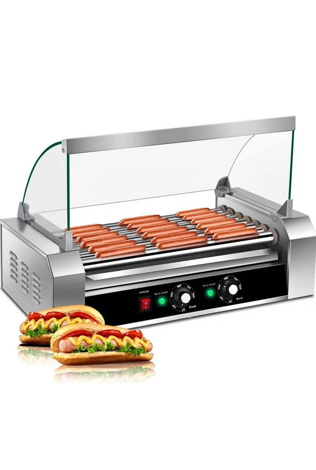 KOTEK 7-Roller Hot Dog Machine - Commercial & Home Use!