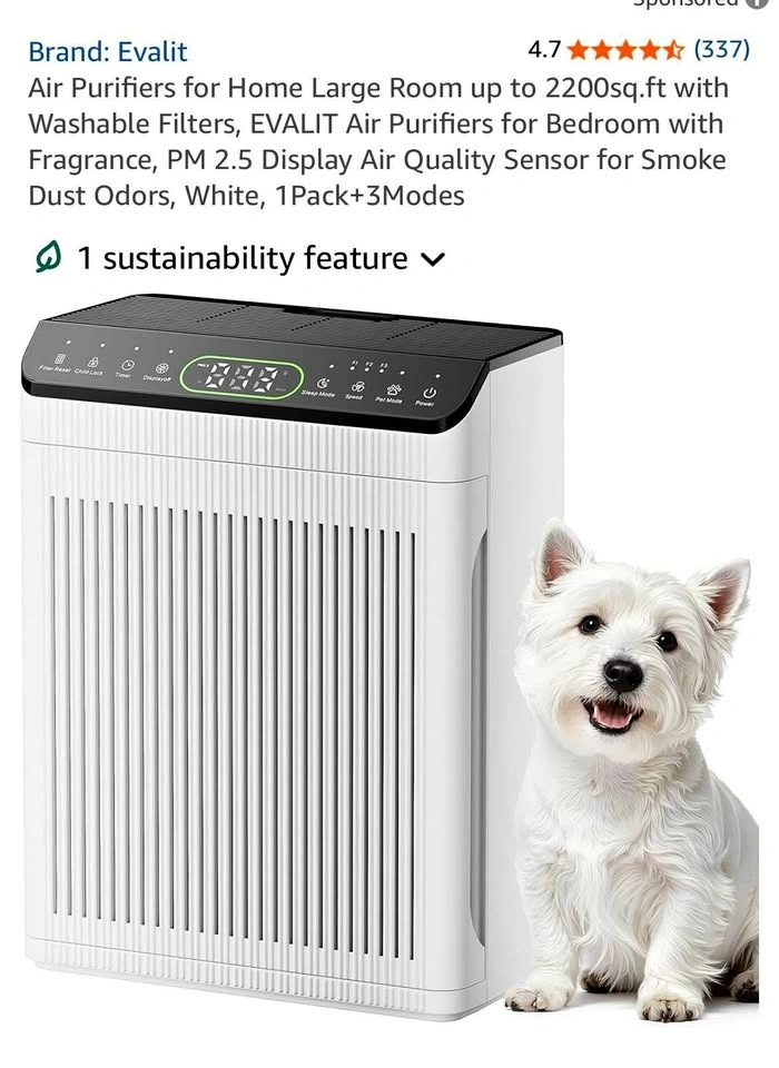EVALIT Air Purifier for Large Rooms up to 2200 sq.ft