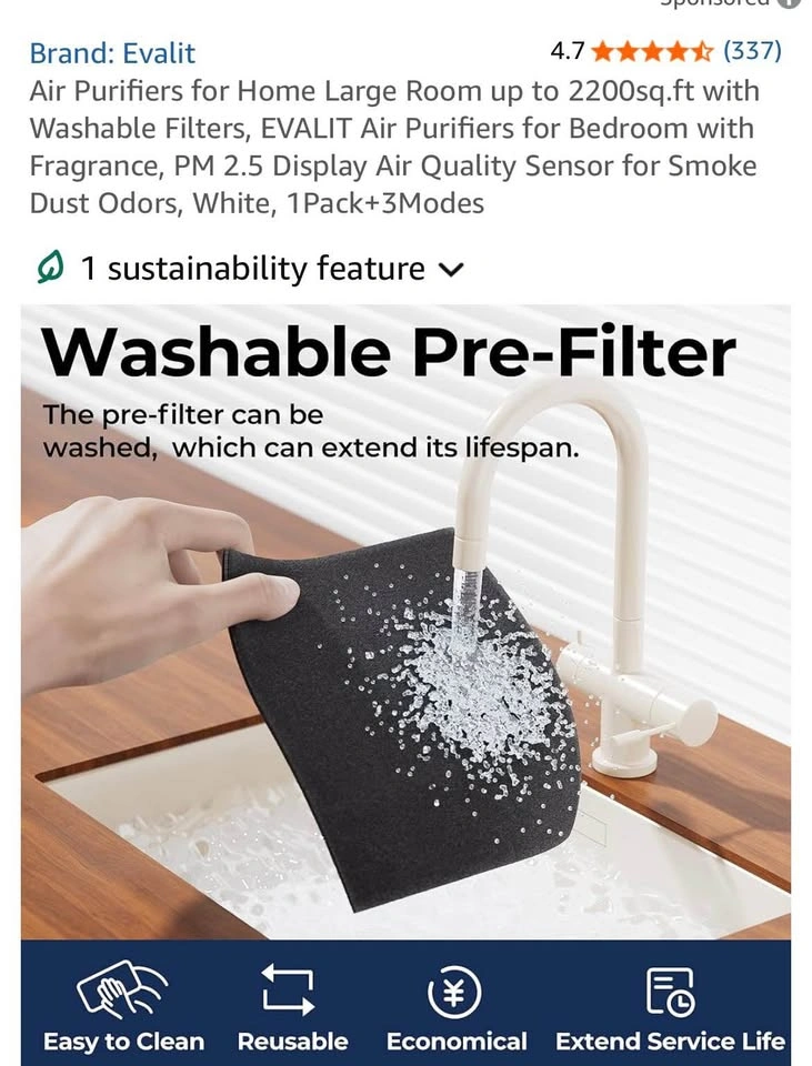 EVALIT Air Purifier for Large Rooms up to 2200 sq.ft - photo 4
